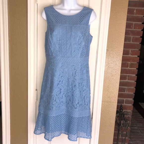 Antonio Melani size 6 blue lace dress - Picture 6 of 9